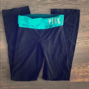 Pink bootcut yoga pants